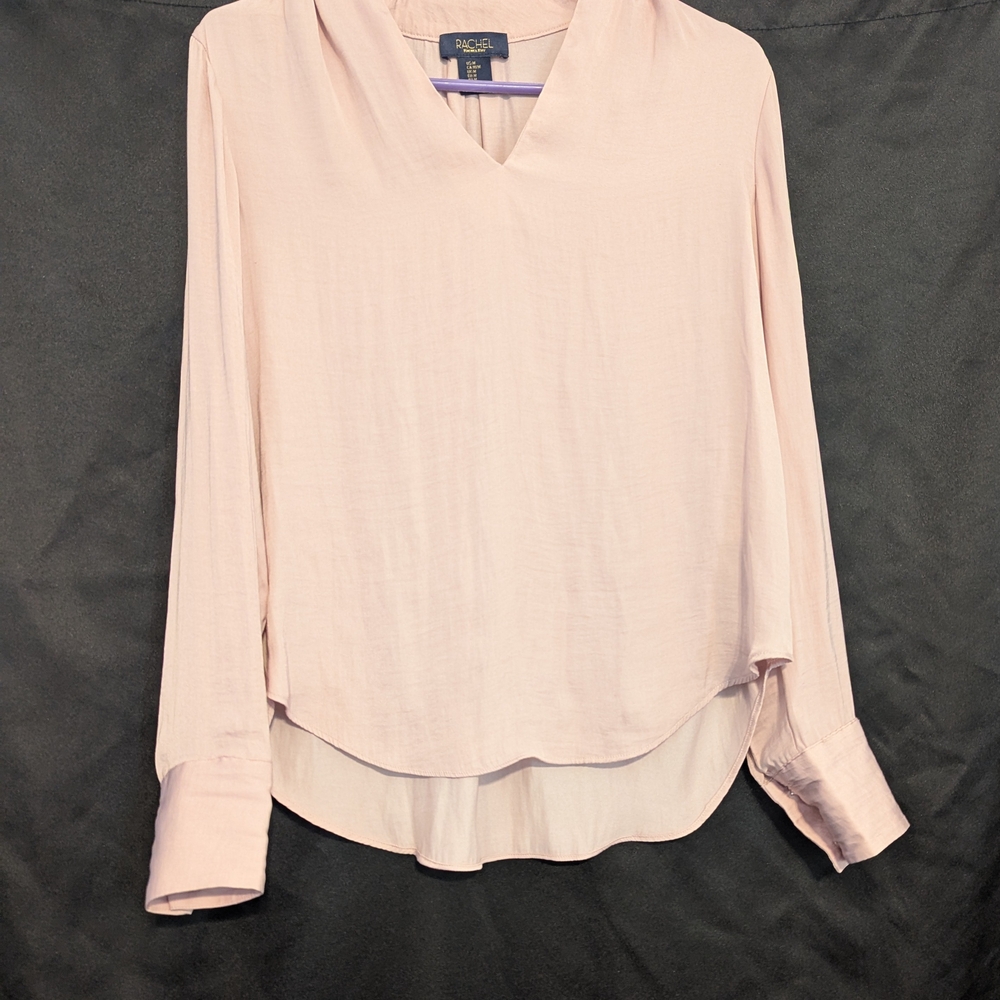 158. RACHEL Rachel Roy Pink Pleated Relaxed Blouse